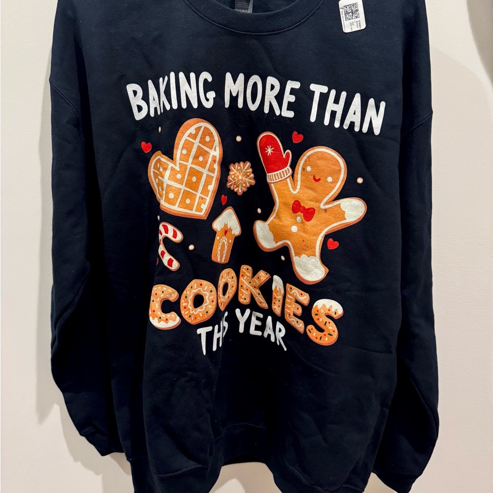 🍪 🎄Holiday pregnancy announcement 🤰 📣 Black Softstyle Sweatshirt